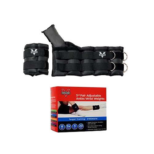 Valeo Adjustable Ankle Weights - 5lb - Pacillo's Fitness Gear