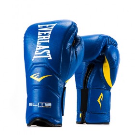 Everlast Elite Hook & Loop Training Gloves, Blue 16oz